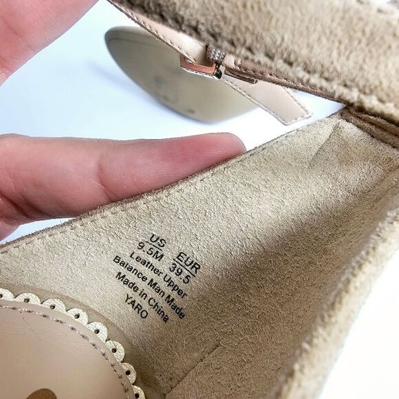 Sam Edelman Yaro Ankle Strap Sandal Beige Suede Size 9.5 - Picture 8 of 8